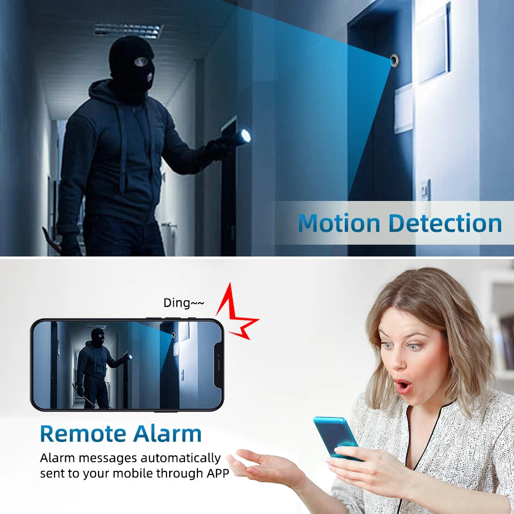 Elecpow Tuya Wifi Peephole Door Camera 1080P 2.4G&5G Smart PIR Motion Detection Door Viewer No Battery Work With Direct Current