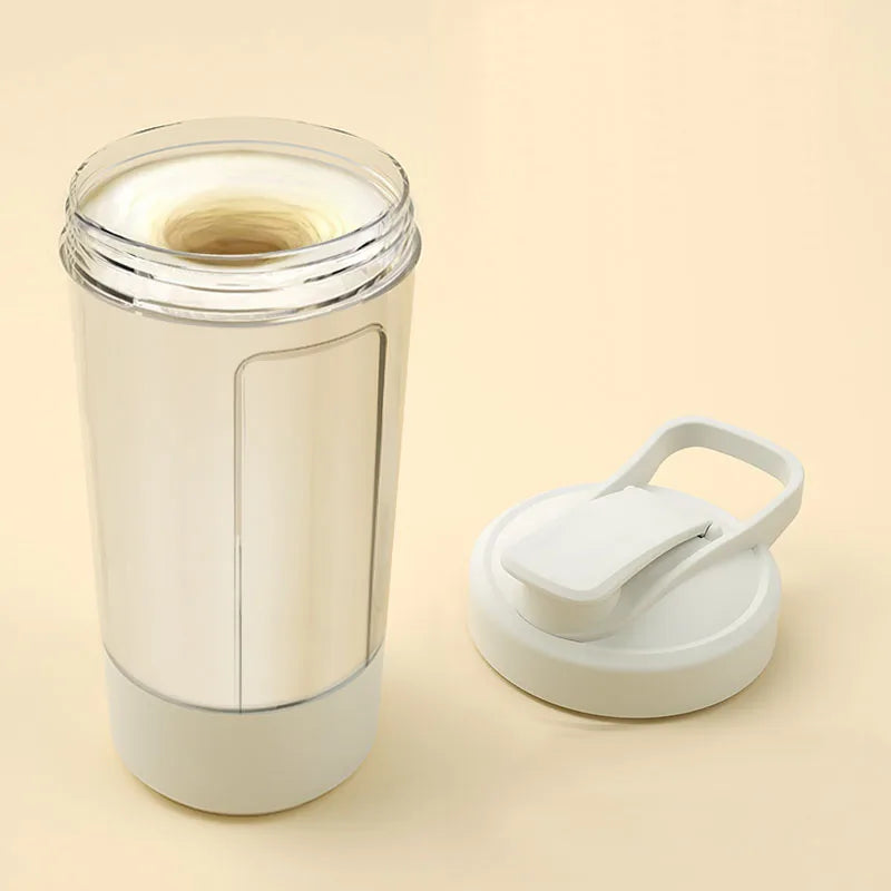 400ML 14oz Electric Protein Powder Mixing Cup Automatic Shaker Mixer Shake Bottle Milk Coffee Blender Kettle fro Gym 1200mAh