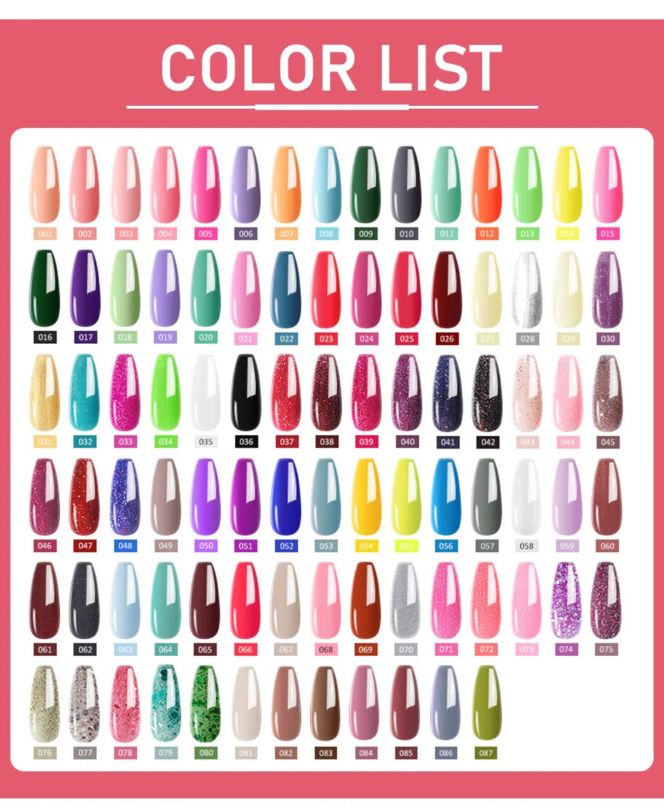 Gel Nail Polish Set with UV Lamp LED Nail Lamp 12/6 Colors Gel Nail Polish Starter Set Soaking Gel Nail Polish Set Salon DIY Hom