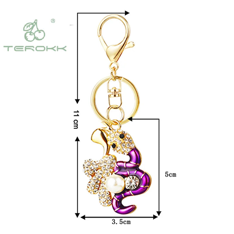 2025 Year Of Chinese Zodiac Snake Lucky Pendant Keychain Creative Totem Keyring Accessories Women Men Bag Charm Accessories Gift