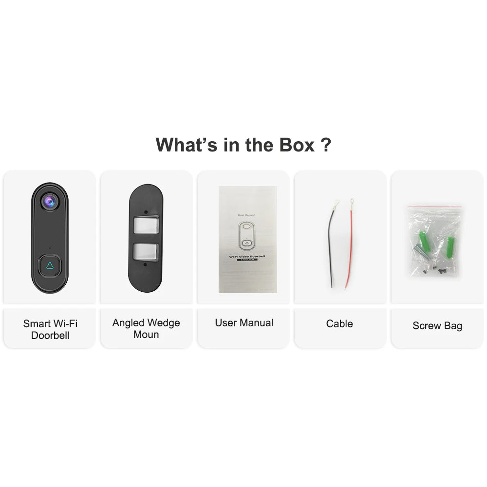 Wireless Doorbell WiFi 1080P Camera Security Door Bell Video Intercom Smart Home Monitor Night Vision Waterproof Alexa