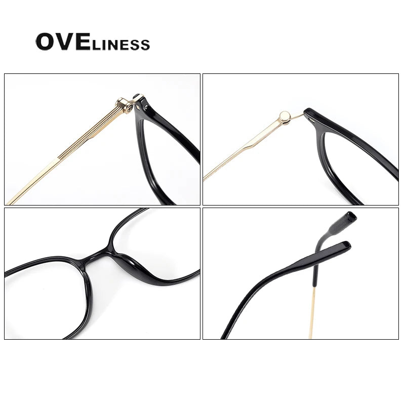 Acetate Titanium optical Glasses Frame Men Retro Round myopia Prescription Eyeglasses frames Women 2025 Vintage full Eyewear