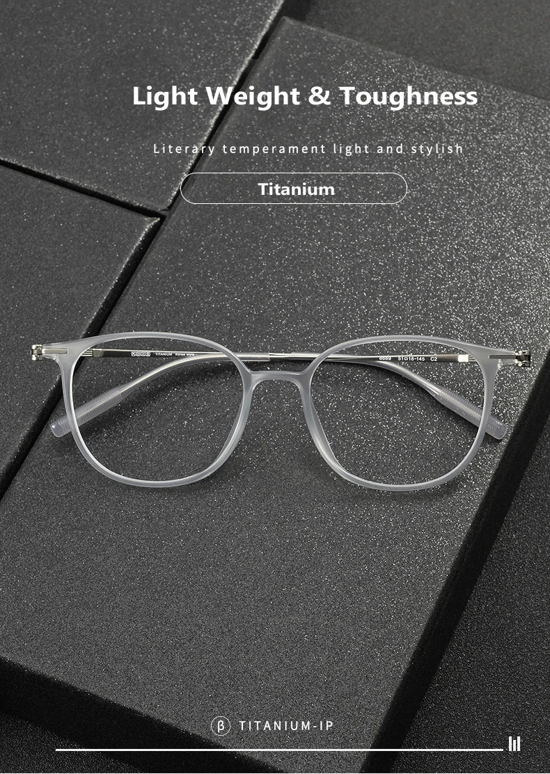 Acetate Titanium optical Glasses Frame Men Retro Round myopia Prescription Eyeglasses frames Women 2025 Vintage full Eyewear