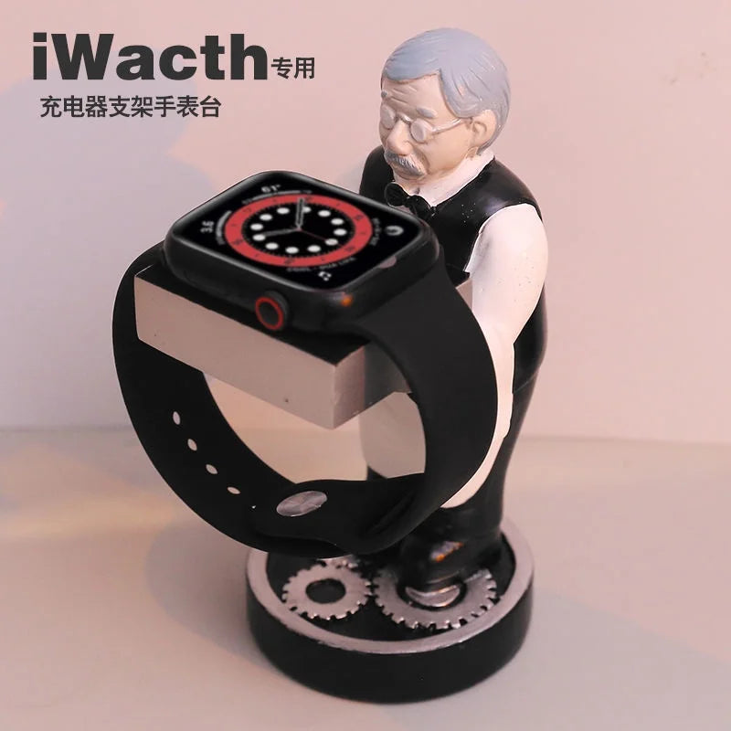 Creative Astronaut Doll Desktop Wireless Watch Charging Stand for Apple Watch 8 7 6 5 4 Watch Charging Base Storage Rack Support