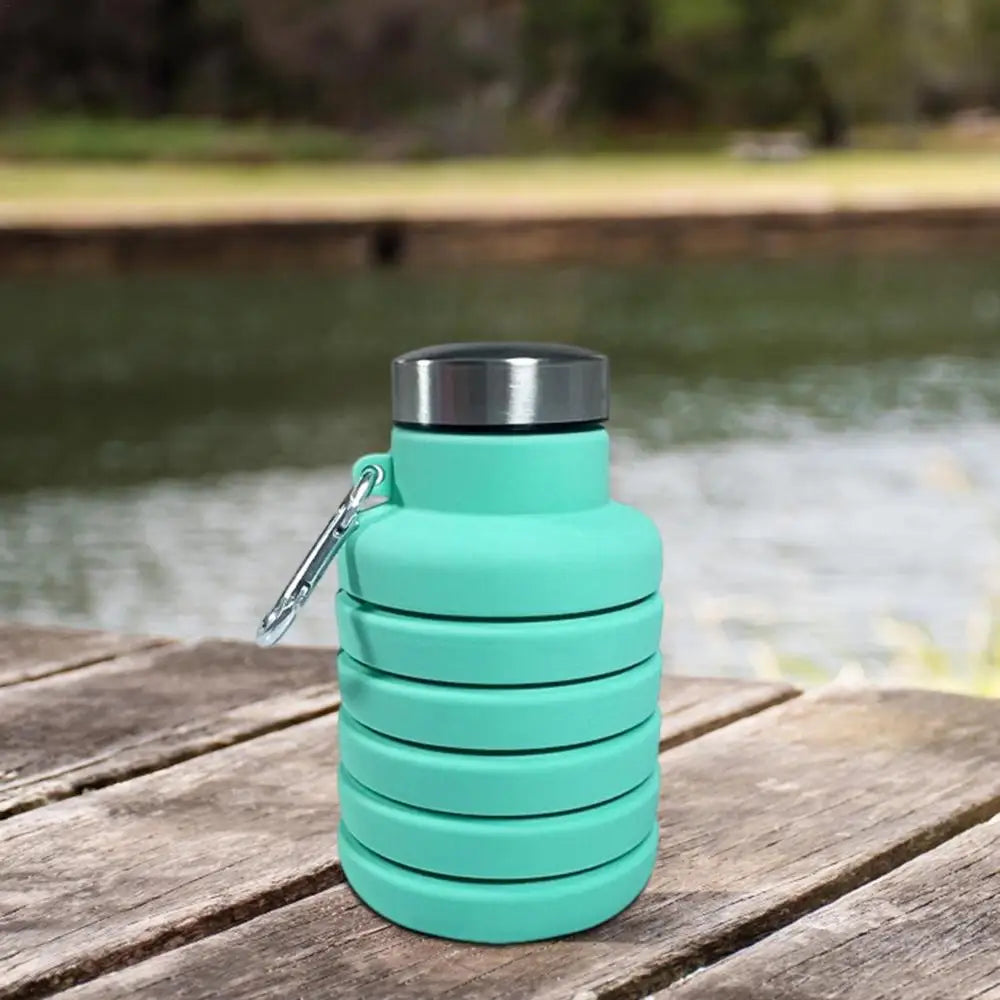 Fitness Sports Water Bottle Silicone Collapsible Drinking Cup Outdoor Travel Climbing Bicycle Bottle Camouflage Foldable Kettle