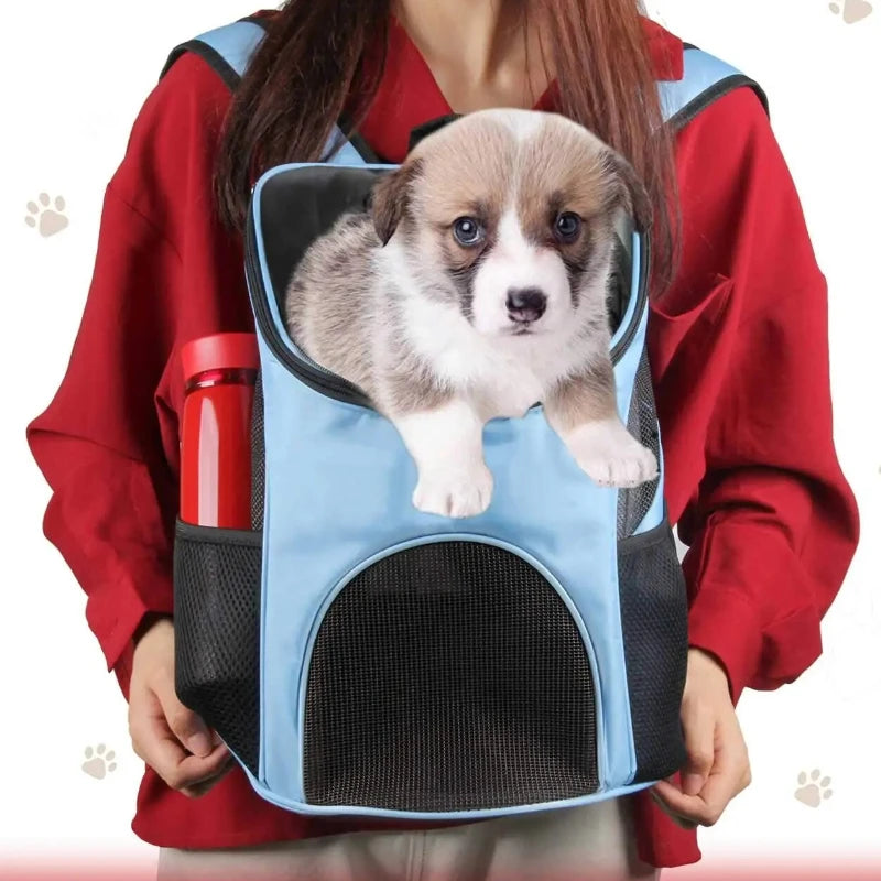 Outdoor Pet Carrier Backpack Cat Dog Carrier Bags Ventilated Mesh Double Shoulder Travel Bag for Cat Small Dogs Puppy