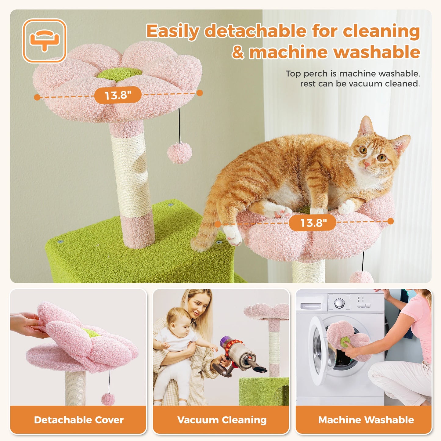 Multi-Level Cat Tree Cat Condo Scratching post for Kitten Furniture Large Cat Tower Cat Scrapers Cat Accessories Pet Cat Toys