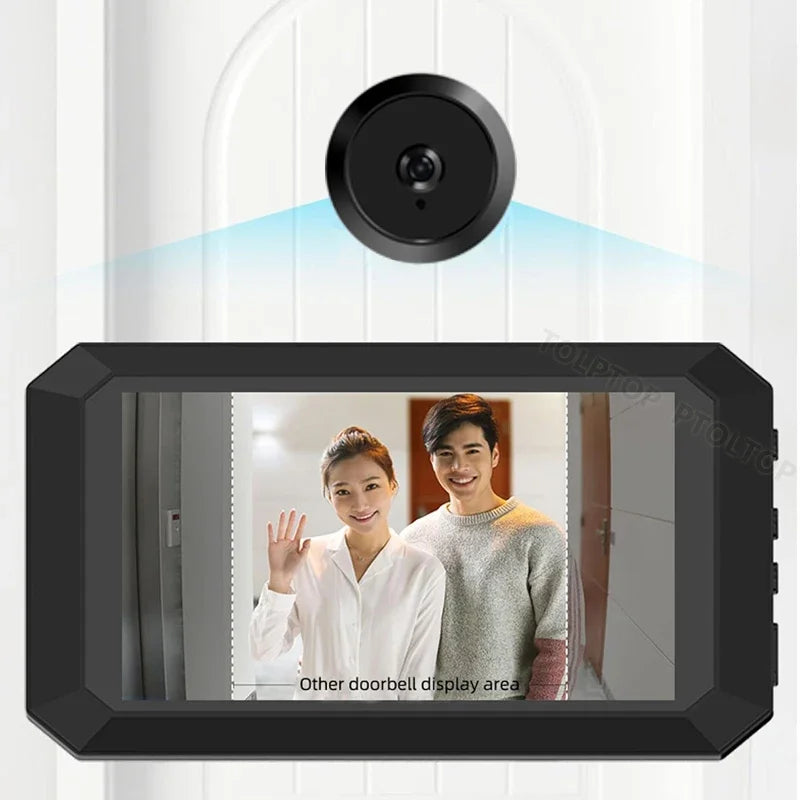 3.97 Inch2 million pixels  IR Smart Digital Peephole Door Viewer Camera Night Vision Mini Digital Door Eye Ring Door Bell Camera