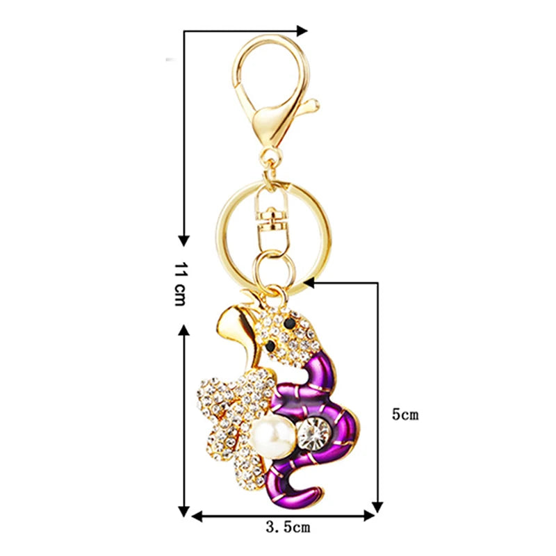 2025 Year Of Chinese Zodiac Snake Lucky Pendant Keychain Creative Totem Keyring Accessories Women Men Bag Charm Accessories Gift