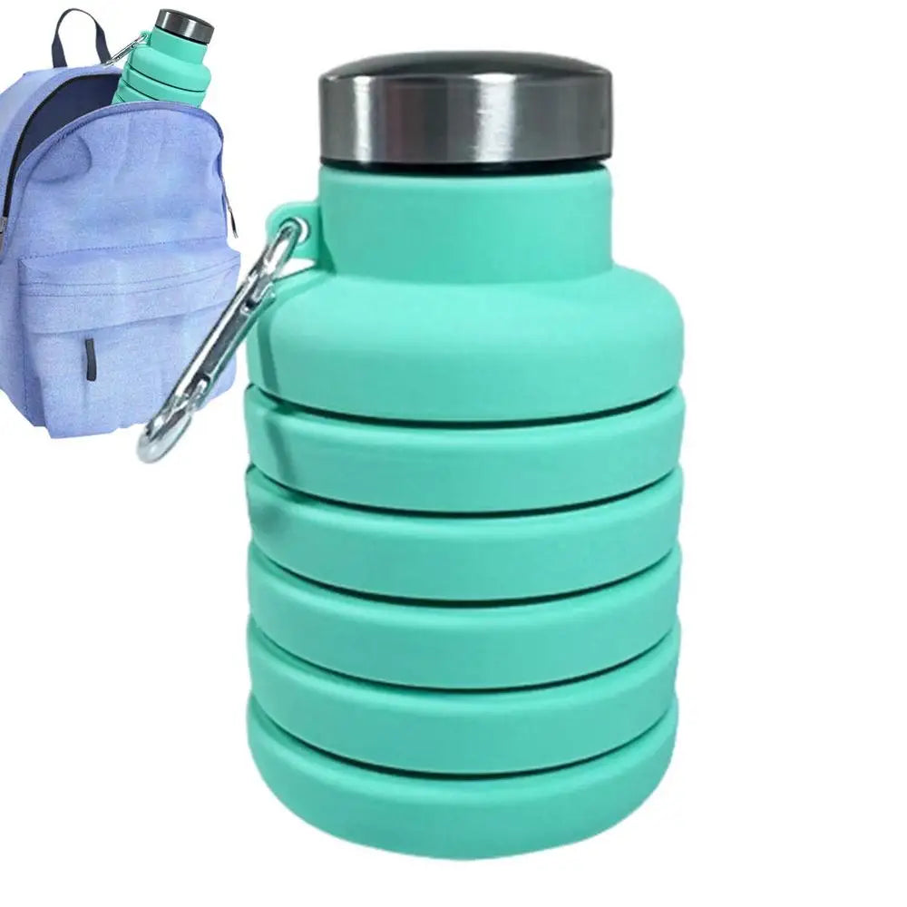 Fitness Sports Water Bottle Silicone Collapsible Drinking Cup Outdoor Travel Climbing Bicycle Bottle Camouflage Foldable Kettle