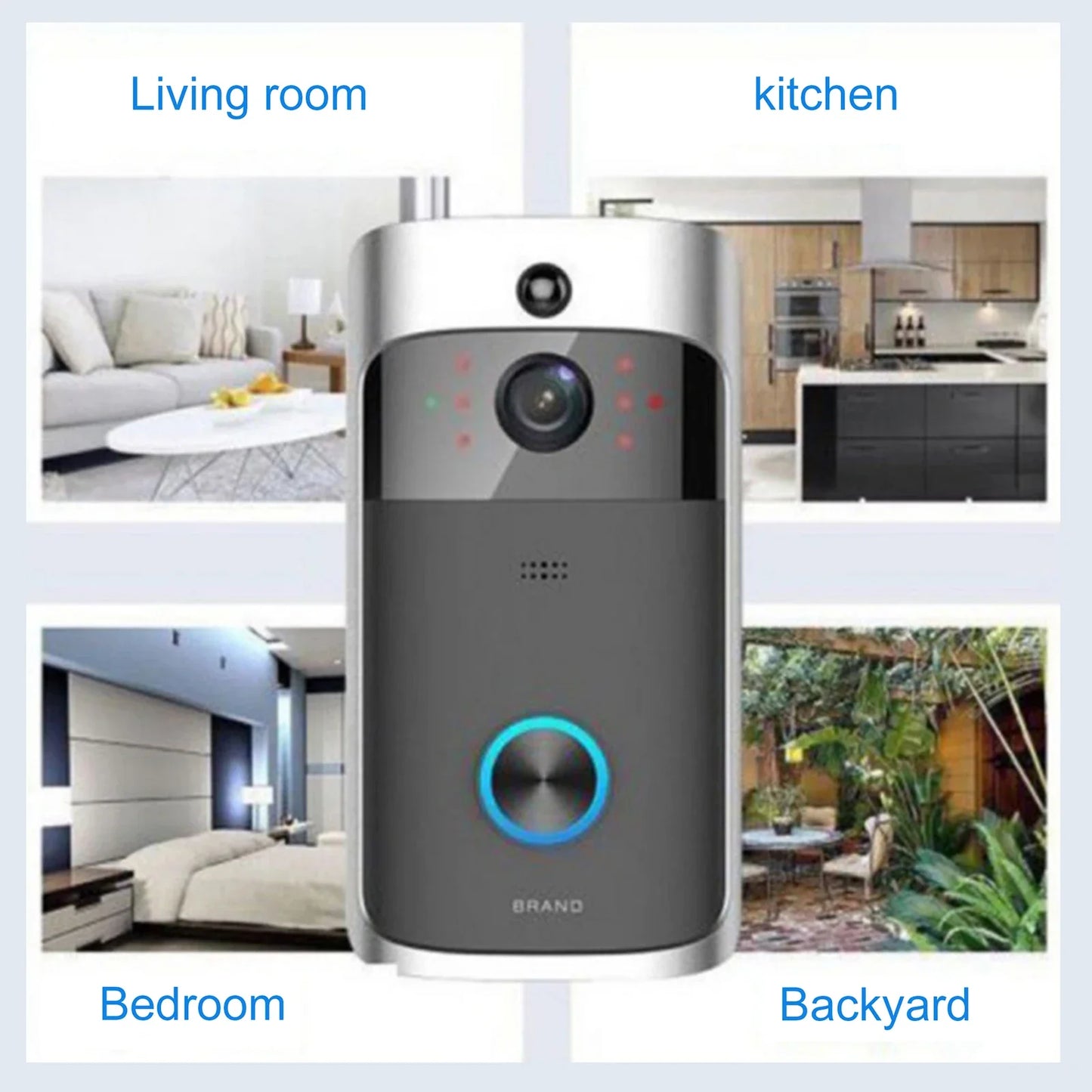 V5 Wireless Camera Door Bell Smart WiFi Video Intercom Night Vision 1080P  Remote Monitoring Sensing  Security Equipment