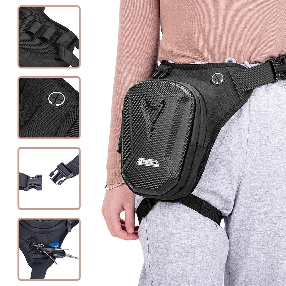 Waterproof Motorcycle Waist Leg Bag Tactical Travel Bag Men Hip Bum Pack Leg Side Bag Ride Bags Outdoor Casual Fanny Pack Bag