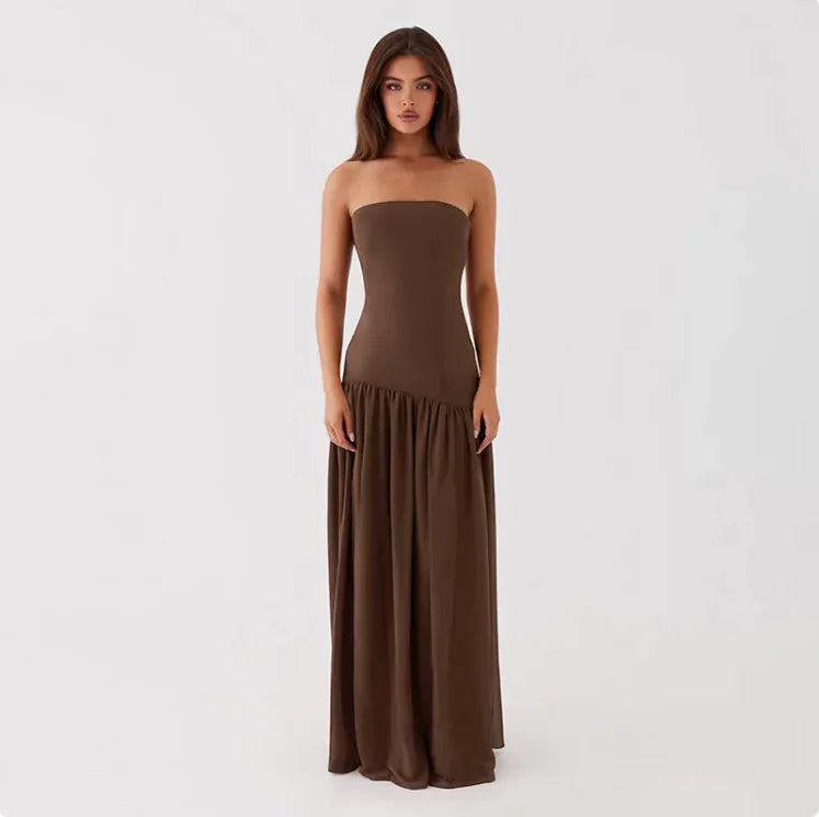 Elegance Max Strapless Slit Dress