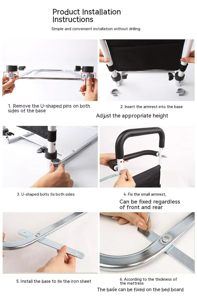 Anti-fall Armrest for Elderly, Bedside Aid