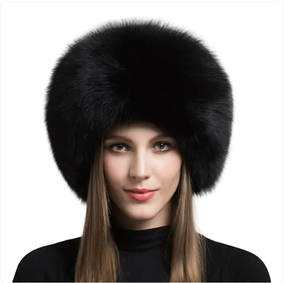 Luxurious Fox Fur Hat for Women – Ear Warmer