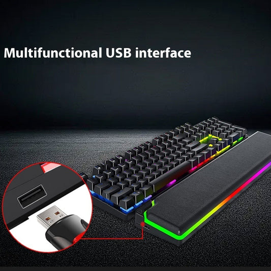 RGB Keyboard Support Wristband High Rebound Luminous Machinery Keyboard Support