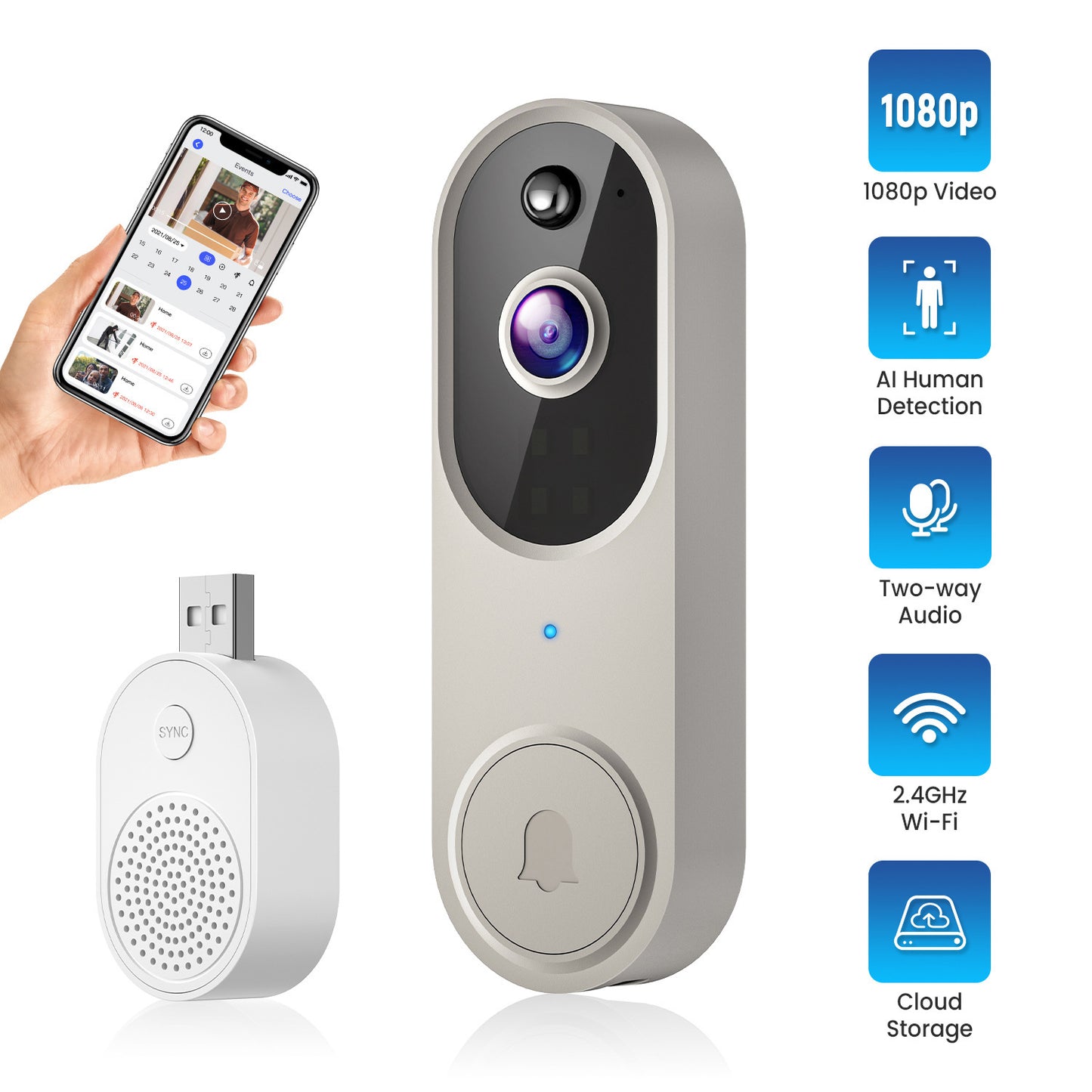 Visual Doorbell Camera Home Wifi Smart Intercom Doorbell