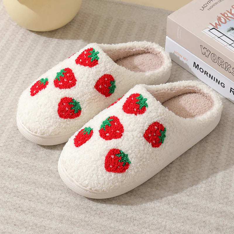 Strawberry Winter Cotton Slippers