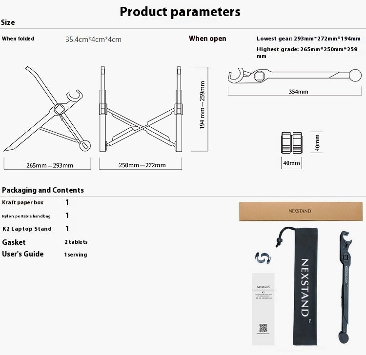 Lifting And Foldable Portable Desktop Computer Stand