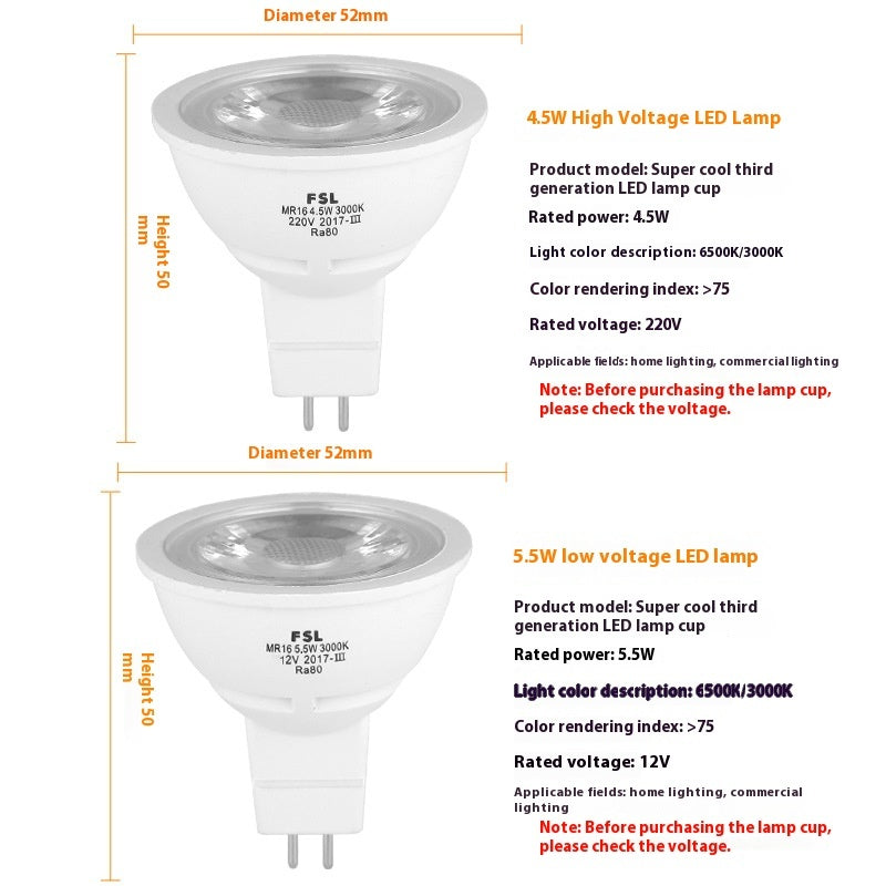 Creative And Minimalist LED Cup Energy-saving Spotlights