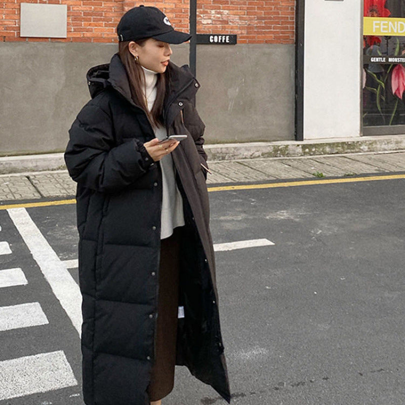 Korean Style Thickened Long Down Jacket