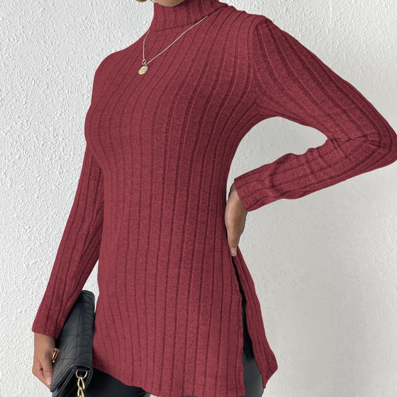 Women's Turtleneck Pullover Clothing Sweater