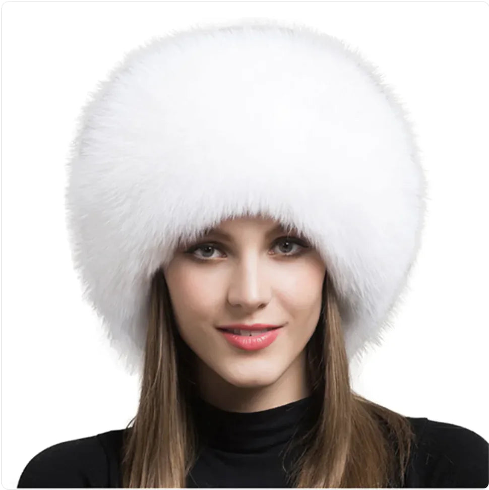 Luxurious Fox Fur Hat for Women – Ear Warmer