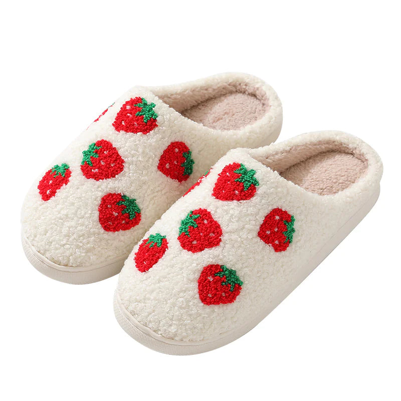 Strawberry Winter Cotton Slippers