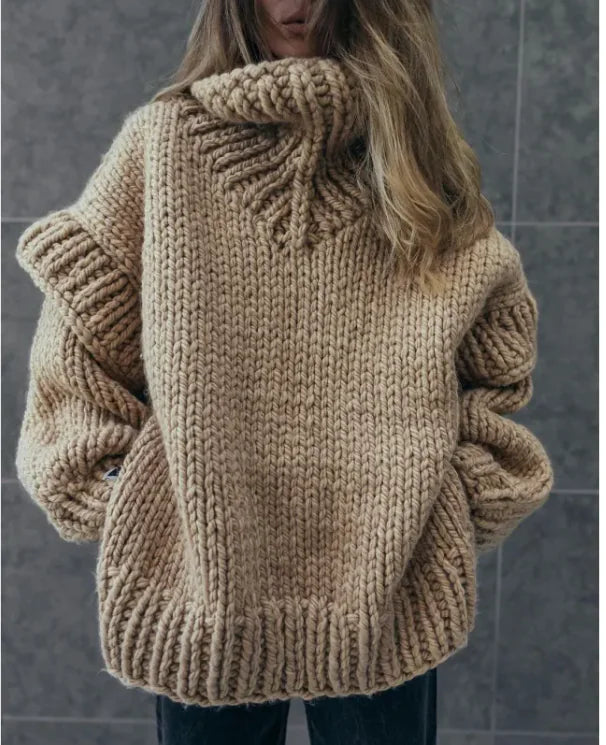 Knitwear Pullover Women's Fluffy Long Sleeve Turtleneck Sweater